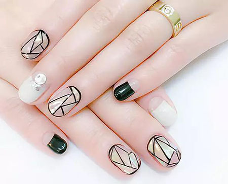 快收藏！TOK幾何風(fēng)美甲，橫豎都是美~