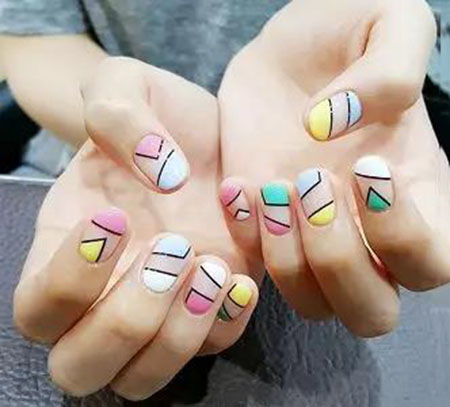 快收藏！TOK幾何風(fēng)美甲，橫豎都是美~